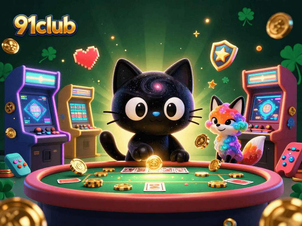 Engage in thrilling 91club games with vibrant colors and dynamic casino elements