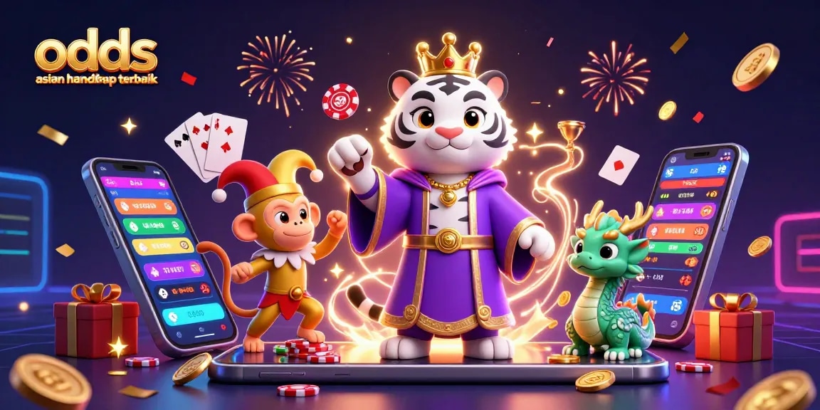Experience thrilling sports betting with odds asian handicap terbaik showcased in a vibrant 3D scene.