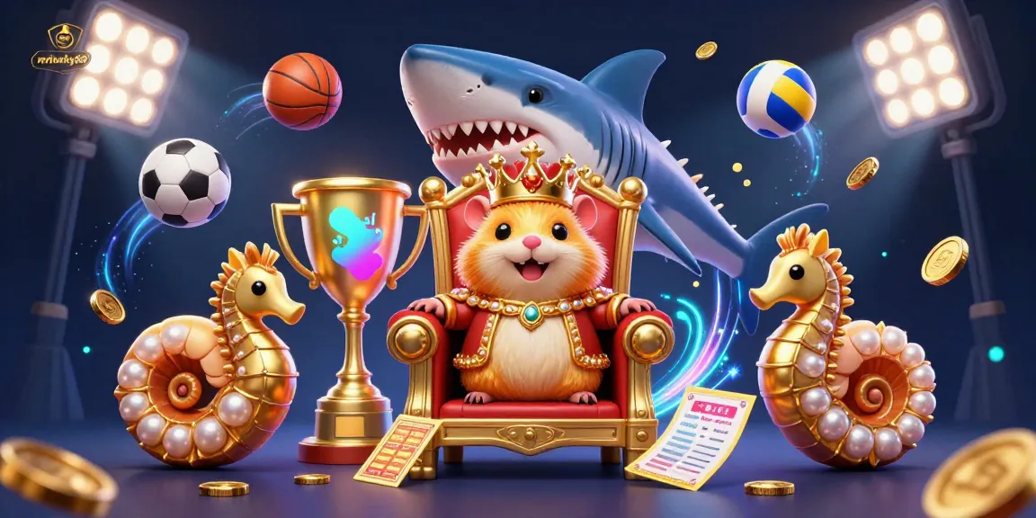 Win exciting bonuses at mrlucky88 with a vibrant, animated casino scene featuring a hamster king.