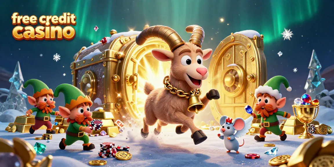 Experience thrills in a festive casino with free credit casino offers, featuring exciting game elements.