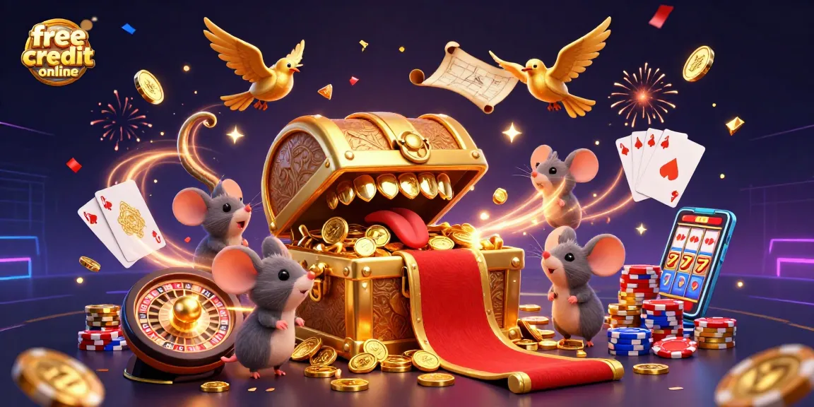 Engage with free credit online by claiming dynamic casino bonuses in this vibrant illustration.
